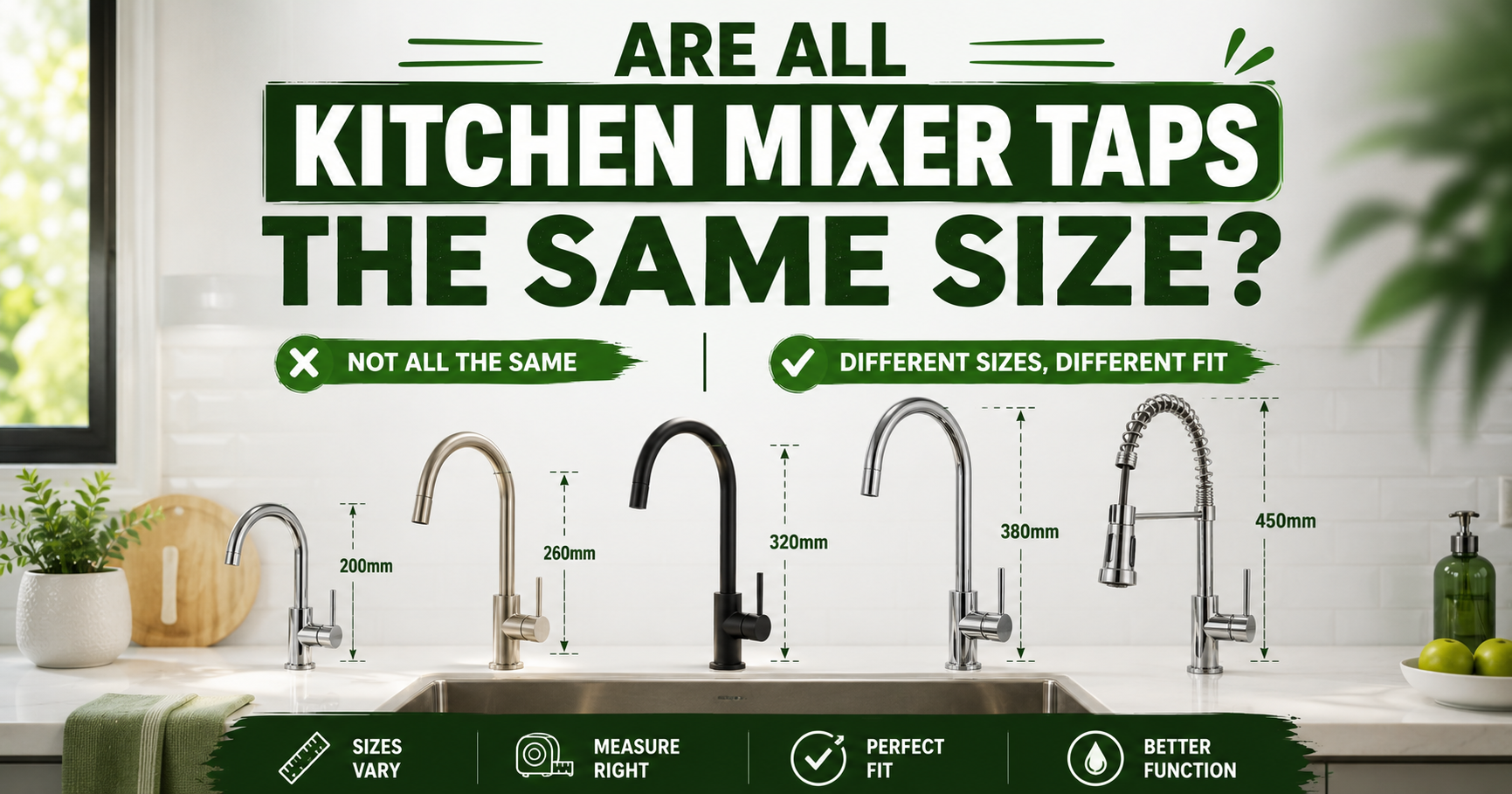 Are All Kitchen Mixer Taps the Same Size?