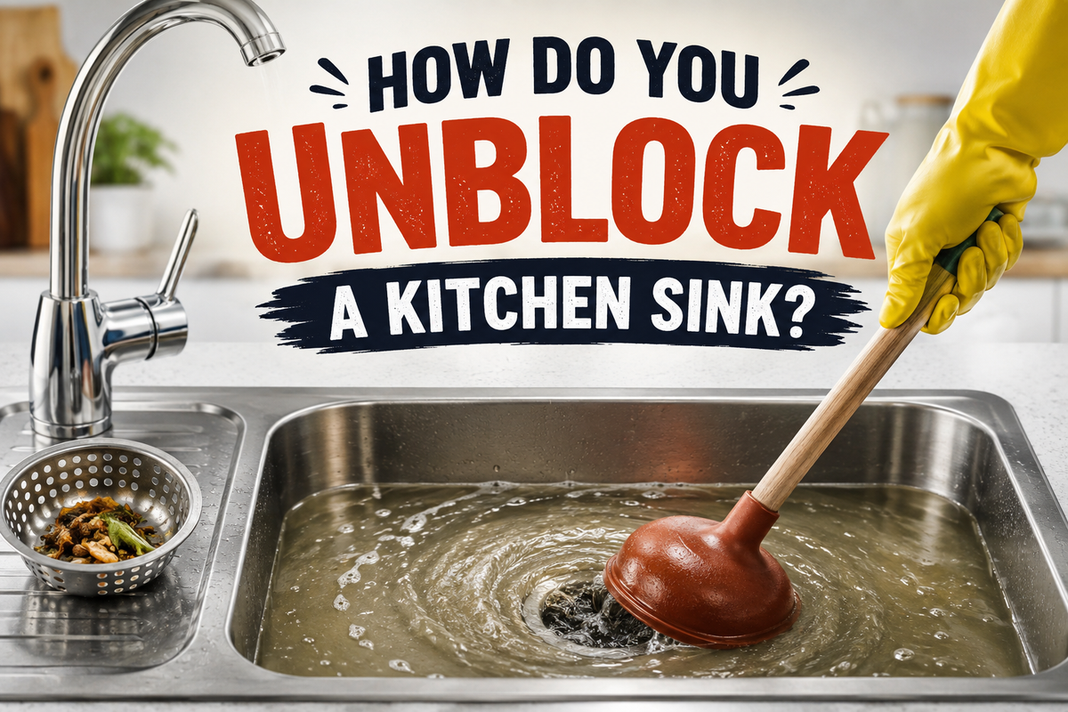 How do you unblock a kitchen sink