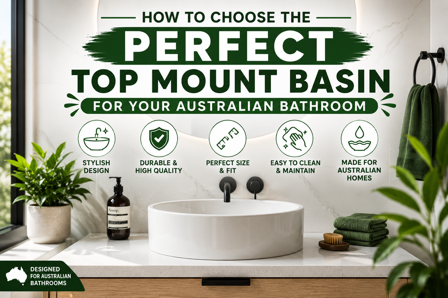 How to Choose the Perfect Top Mount Basin for Your Australian Bathroom