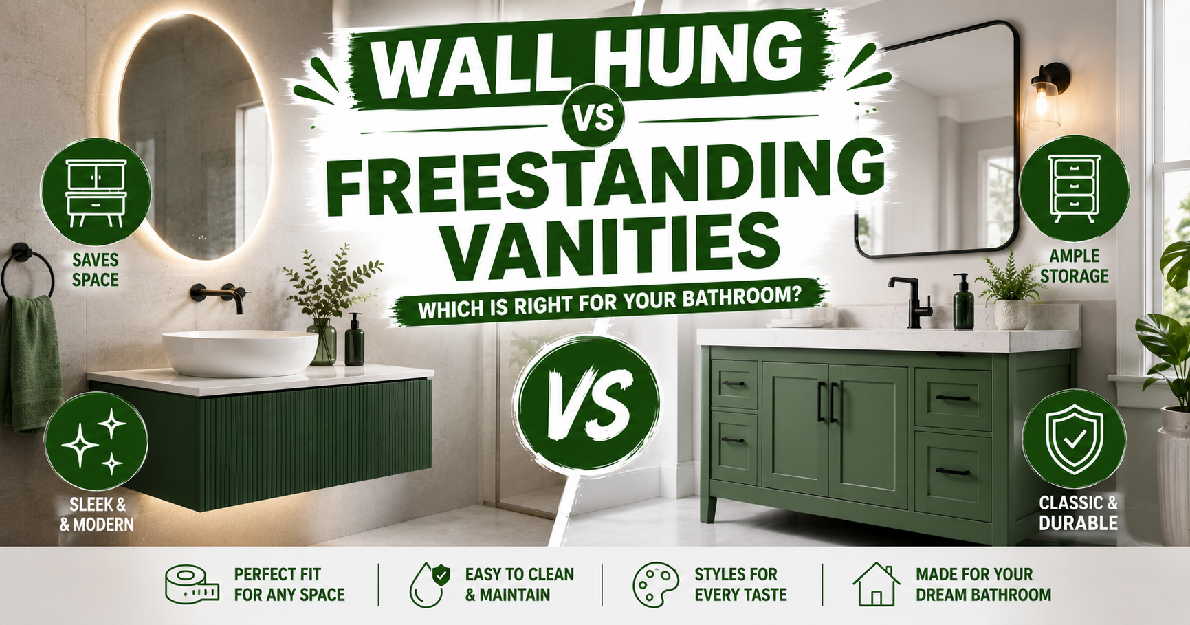 Wall Hung vs Freestanding Vanities
