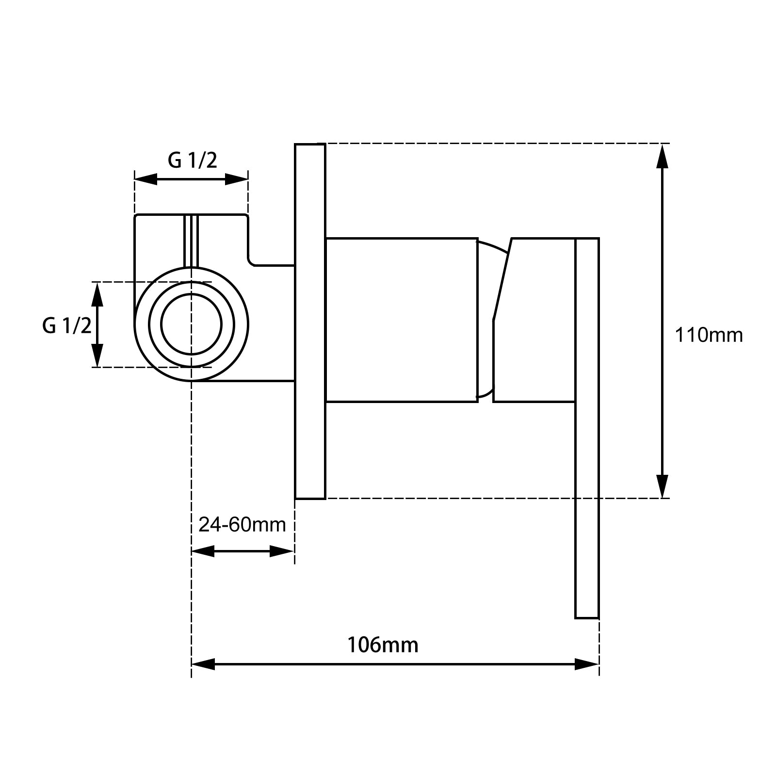 Blaze Series Gun Metal Grey Wall Mixer