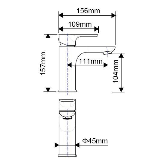 VOG Chrome Basin Mixer Tap - Living and Bathroom
