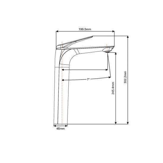 AU Black Tall Basin Mixer - Living and Bathroom