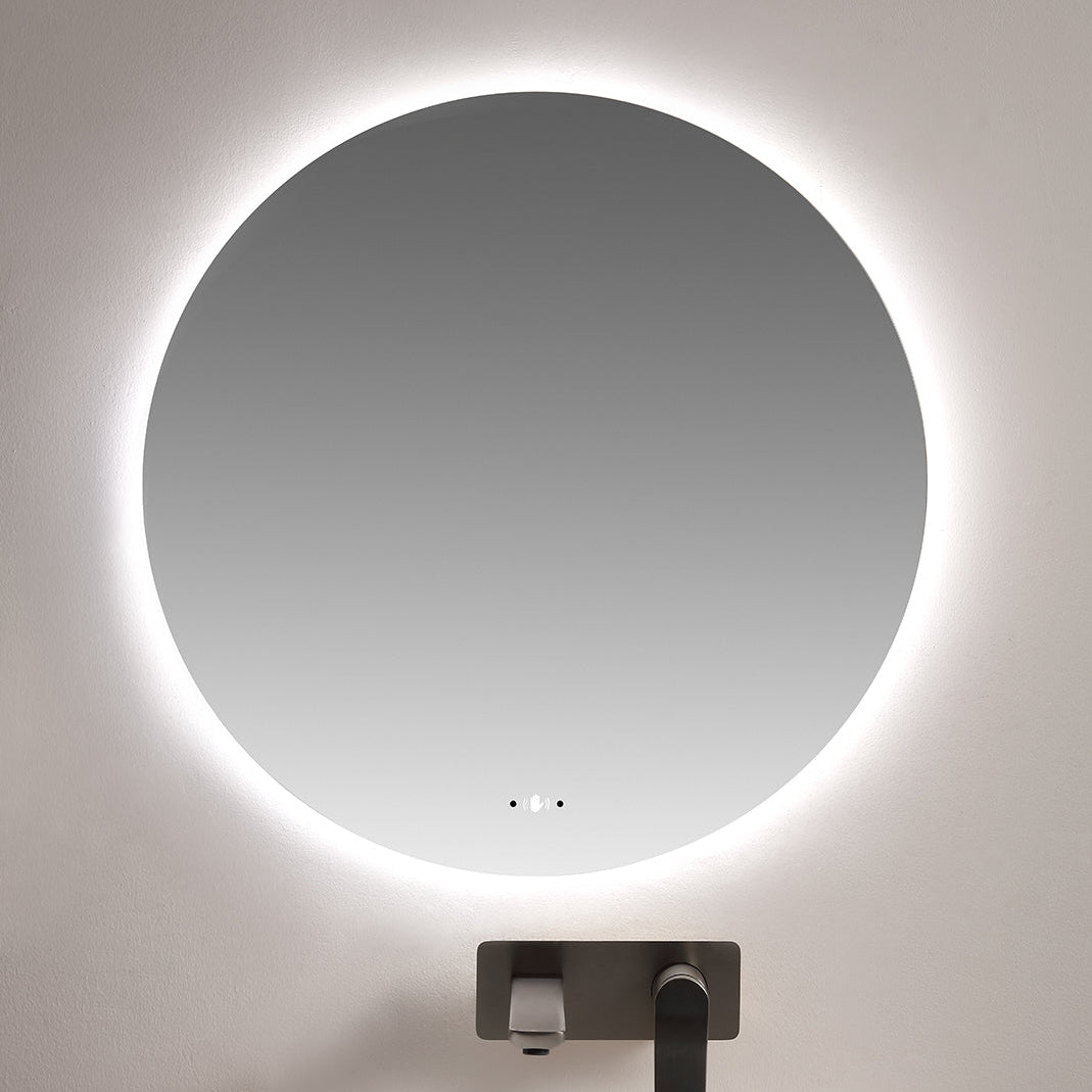 Luna Round Frameless Backlit LED Mirror