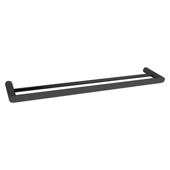 RUSHY Black Double Towel Rail 800mm - Living and Bathroom