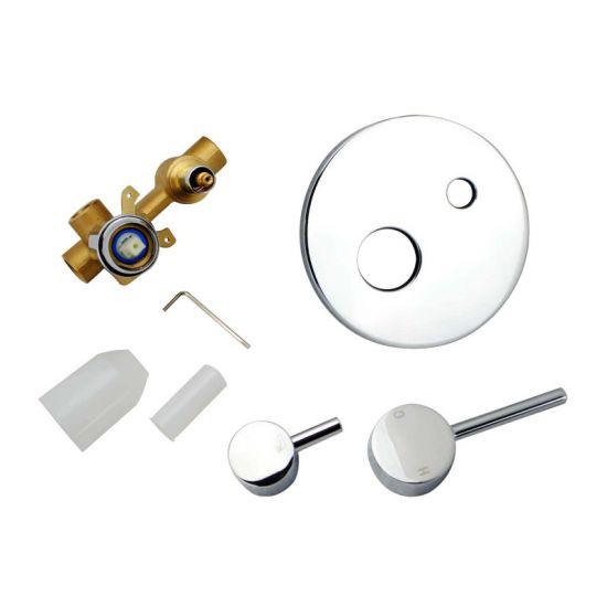 LUCID PIN Round Chrome Shower/Bath Mixer Diverter(color up) - Living and Bathroom