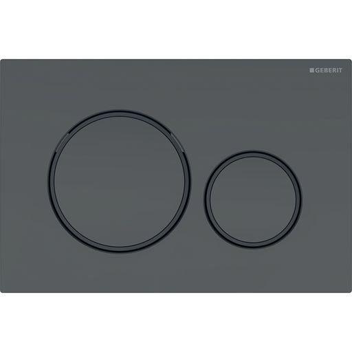Geberit Sigma20 – Matt Black Plate with Black Trim - Living and Bathroom