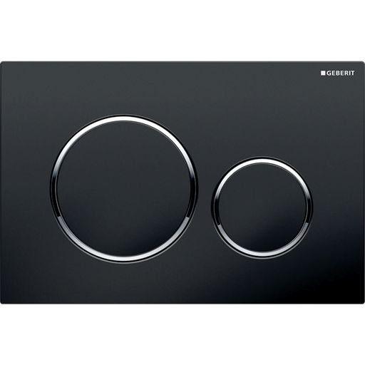 Geberit Sigma20 – Black Plate with Chrome Trim - Living and Bathroom