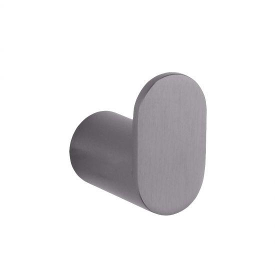 RUSHY Gun Metal Grey Round Robe Hook - Living and Bathroom