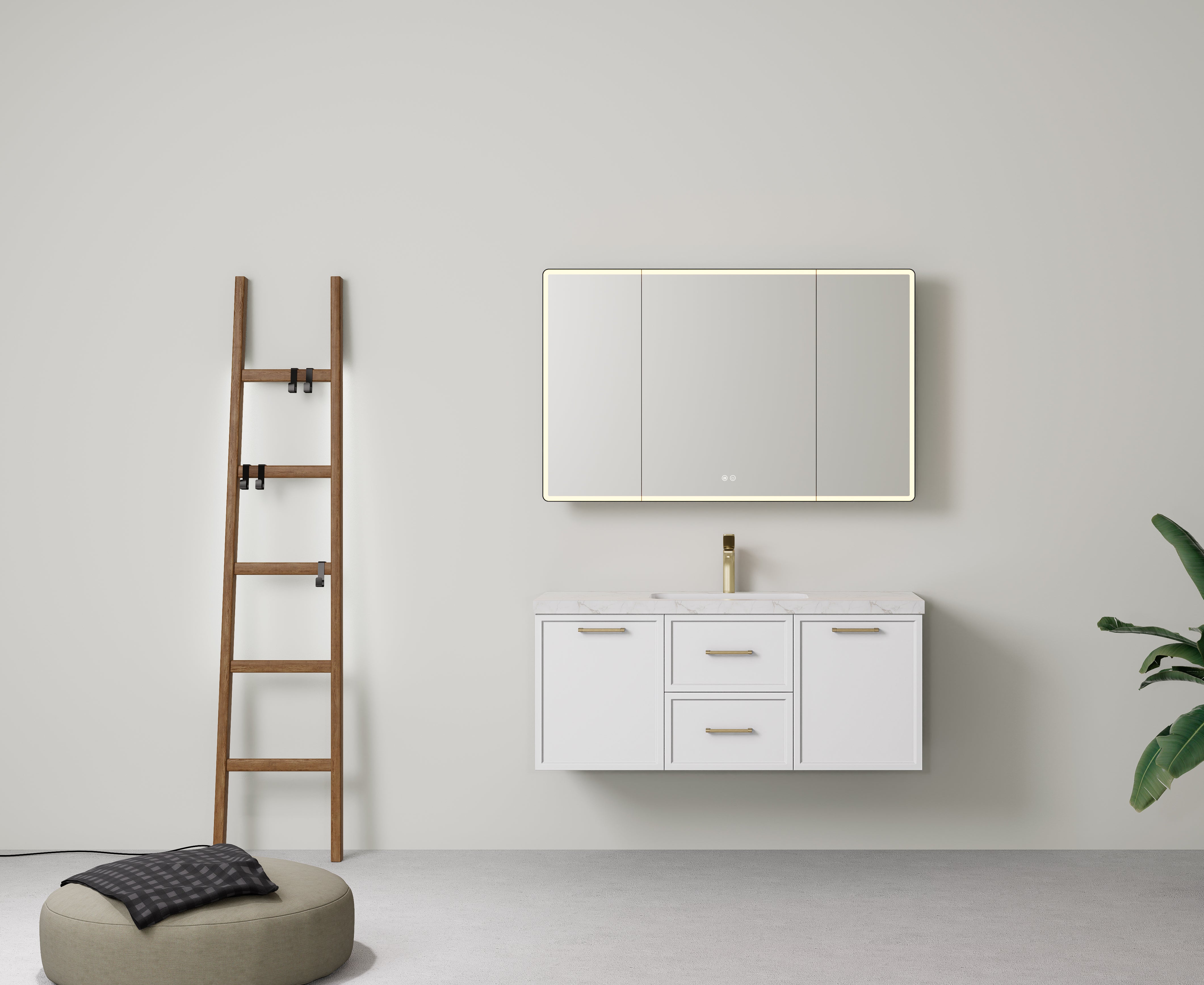 Kingsley Federation Wall Hung PVC Cabinet Matte White