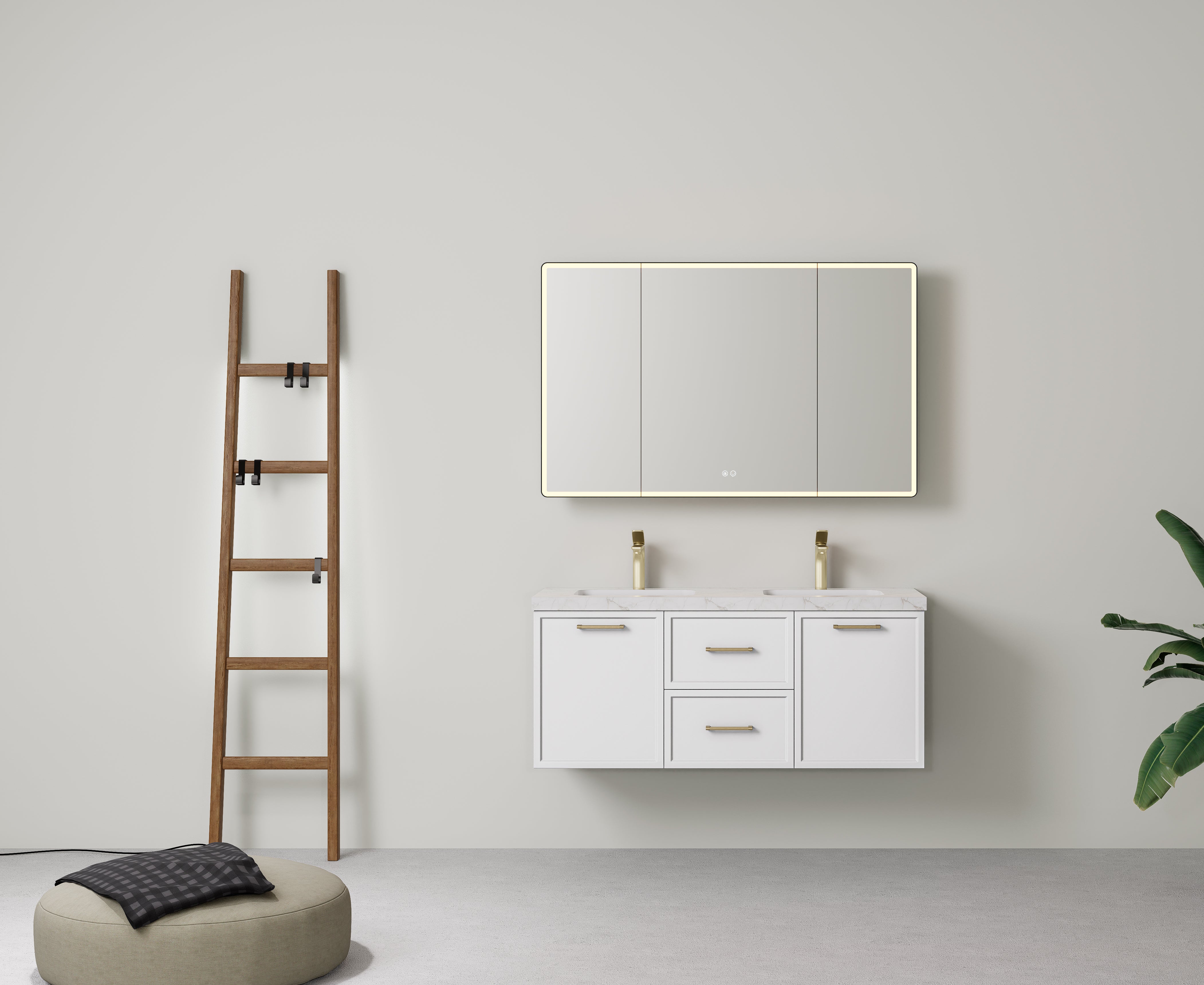 Kingsley Federation Wall Hung PVC Cabinet Matte White