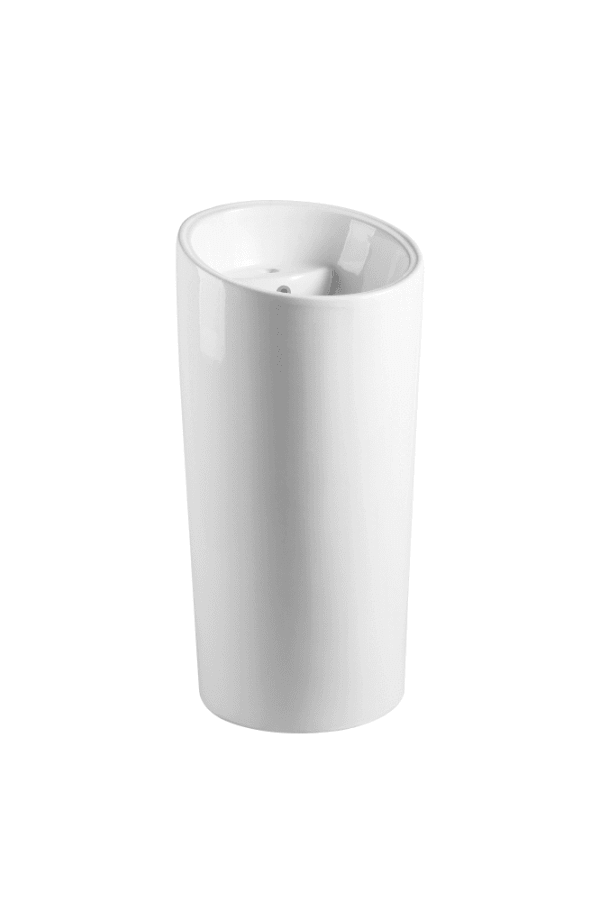 Zento 45 Freestanding Round Pedestal Basin - Living and Bathroom