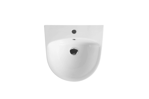 Zento 47S Semi-Pedestal Wall-Hung Basin - Living and Bathroom
