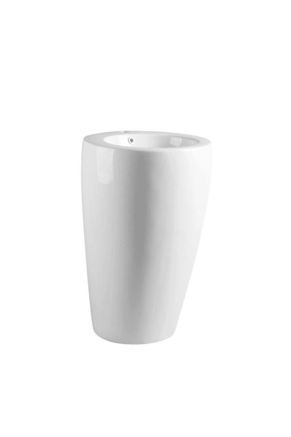 Zento 55 Freestanding Ovular Pedestal Basin - Living and Bathroom