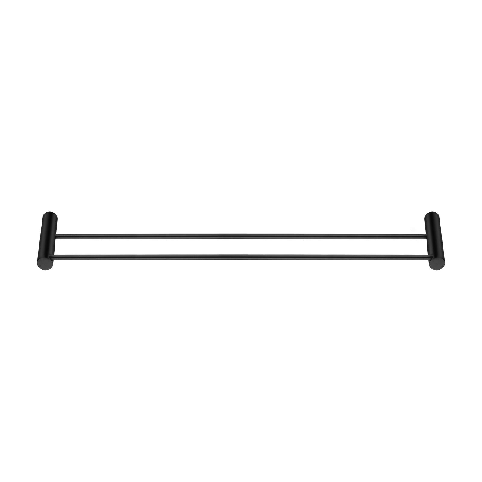 Black Double Towel Rail 600mm