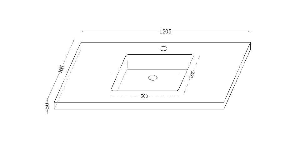 Carrara White Undermount Sintered Stone Top With Seamless Ceramic Basin With Tap Hole
