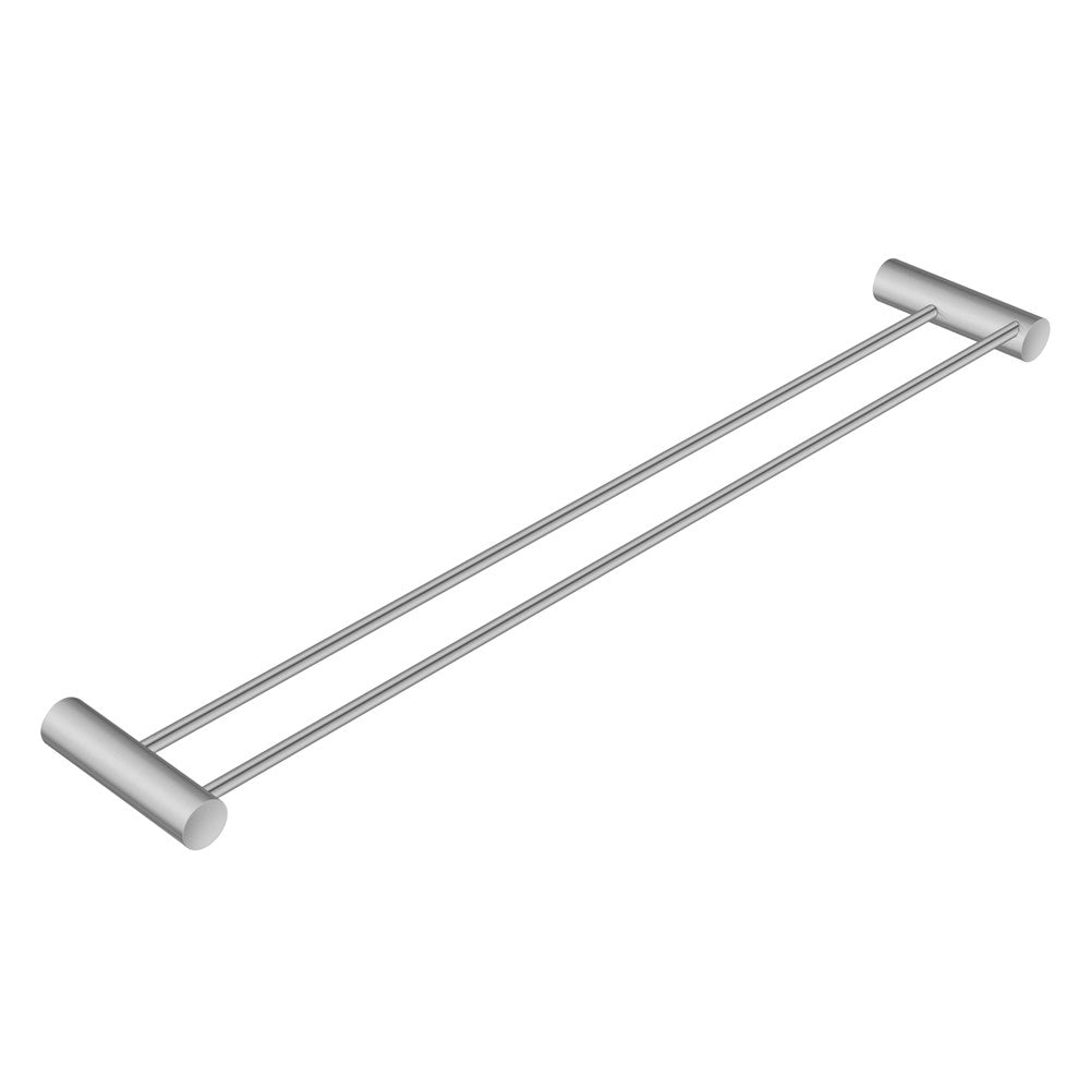 Brushed Nickel Double Towel Rail 600mm