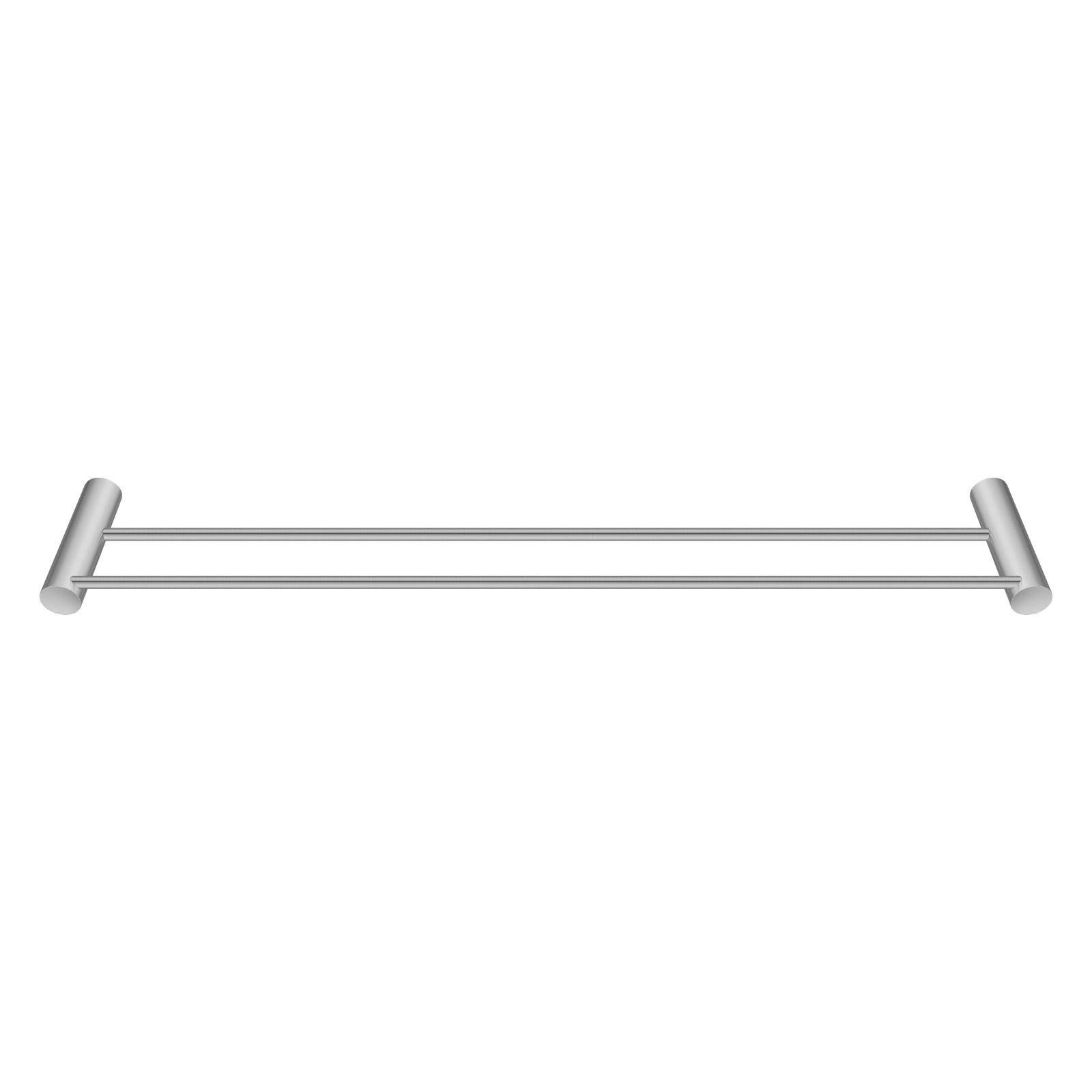 Brushed Nickel Double Towel Rail 600mm
