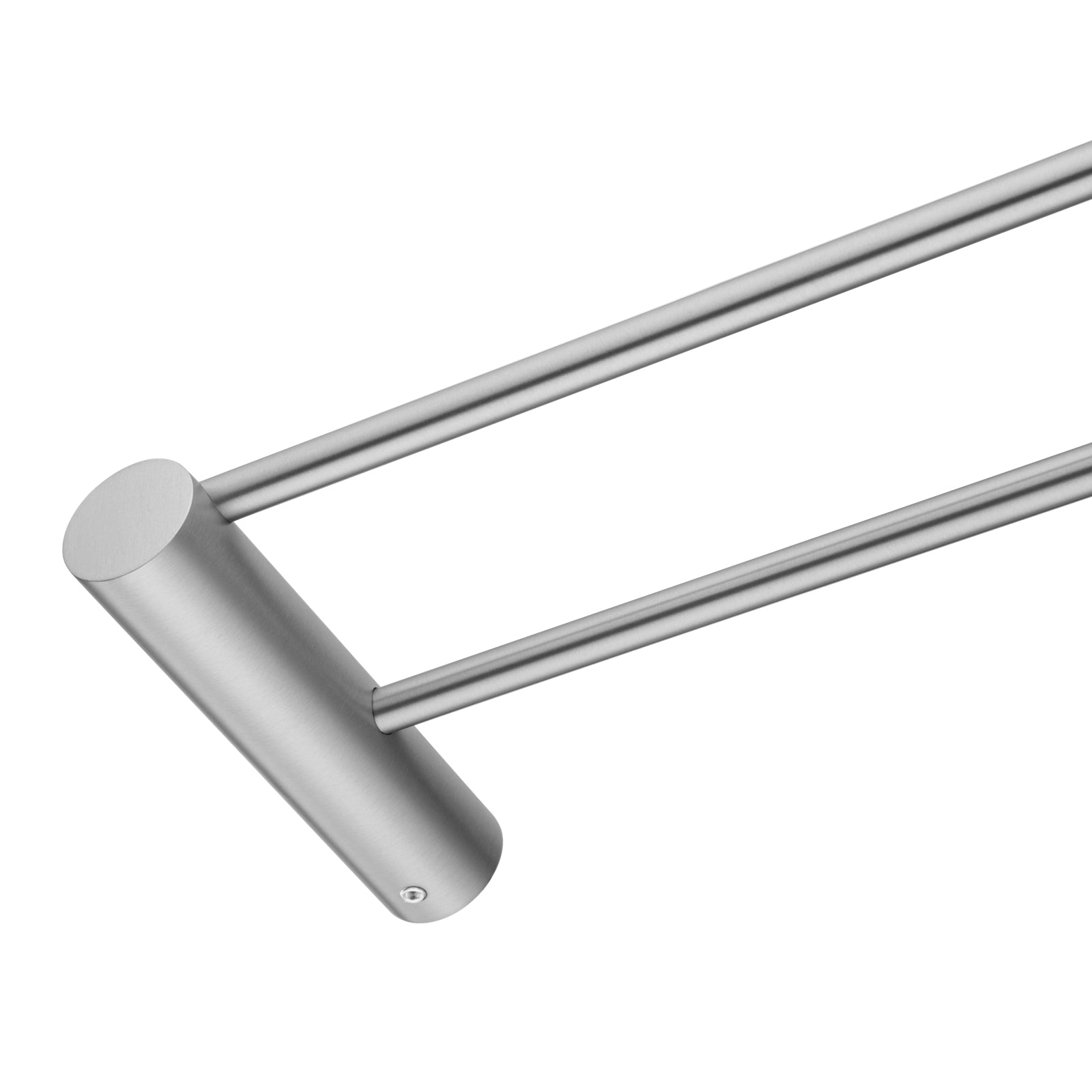 Brushed Nickel Double Towel Rail 600mm