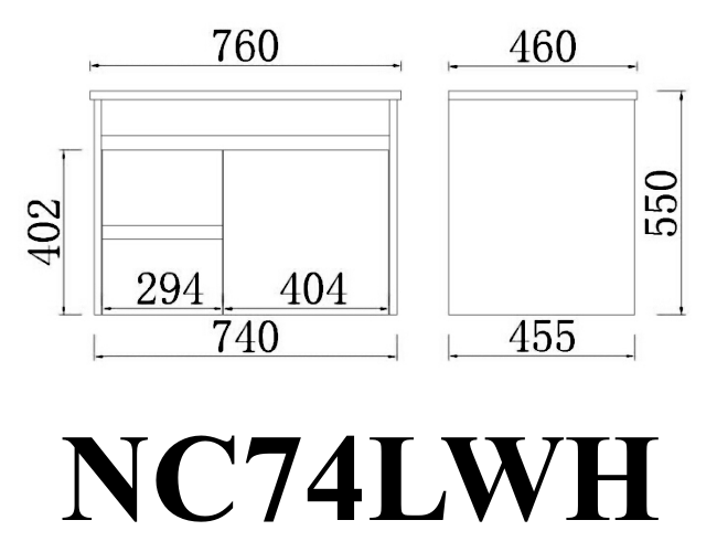 Nova NC74LWH-CT Wall Hung