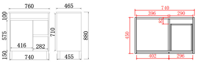 Nova NC74RKB-CT Built-In Kickboard