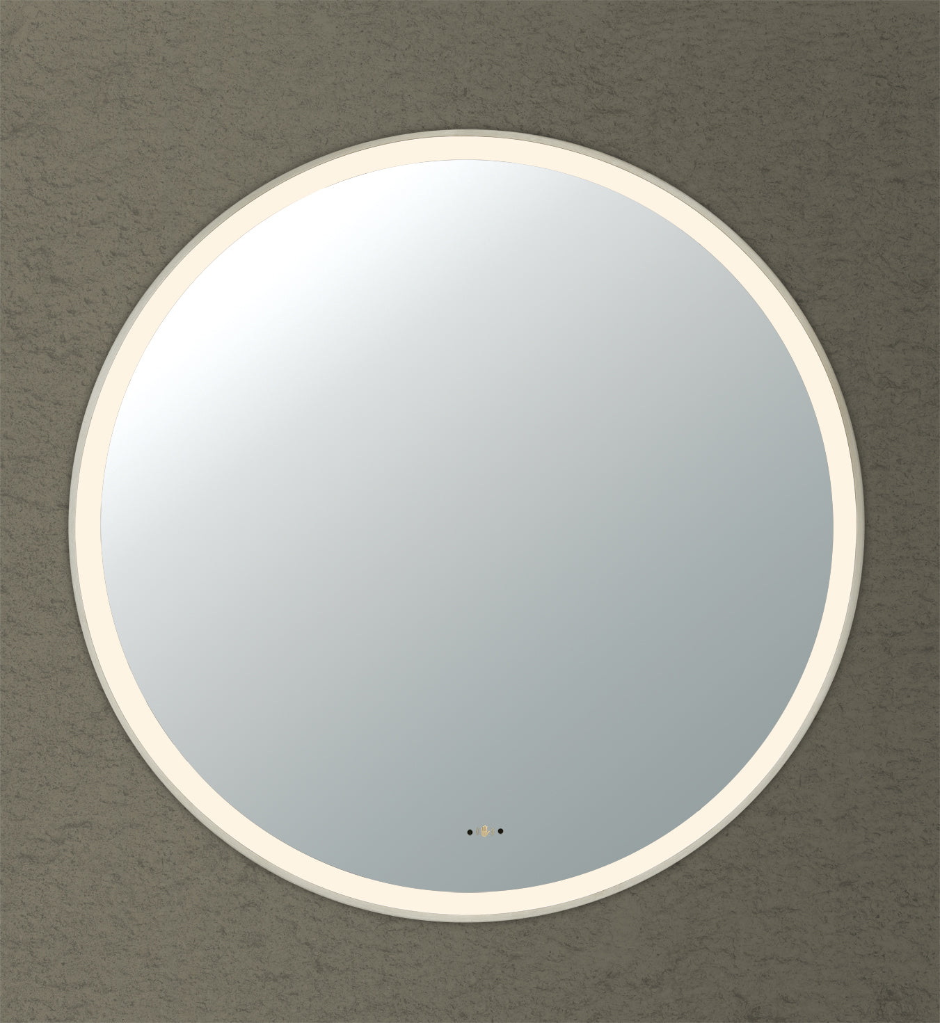 Luna 600mm Round Iron Framed LED Mirror