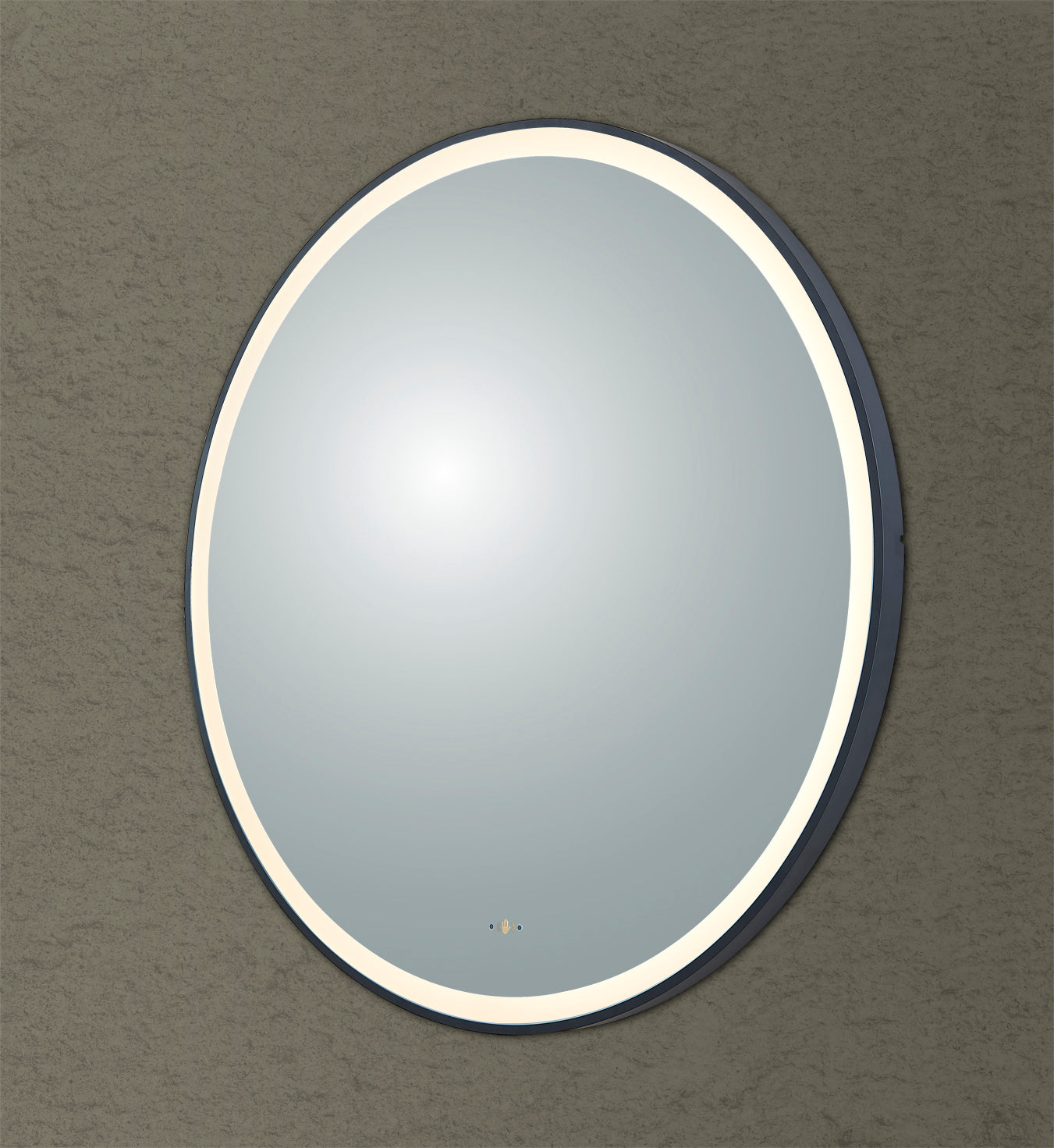Luna 600mm Round Iron Framed LED Mirror