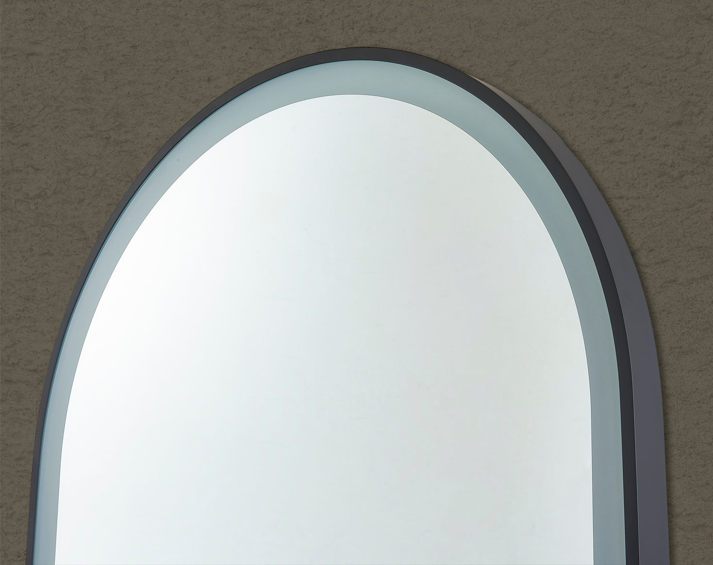 Aura 600mm Arch Iron Framed LED Mirror