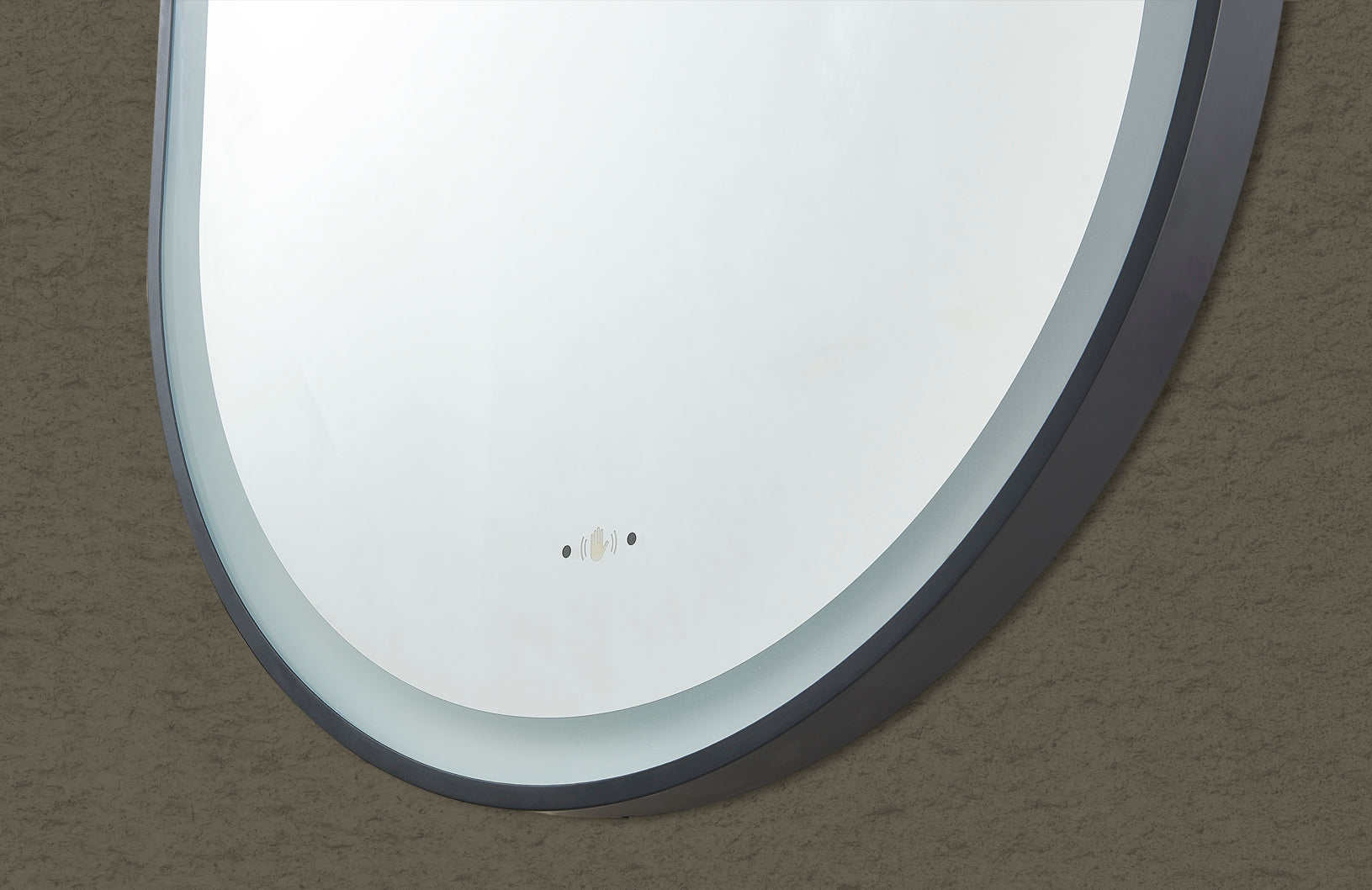 Olivia 450mm Oval Iron Framed LED Mirror