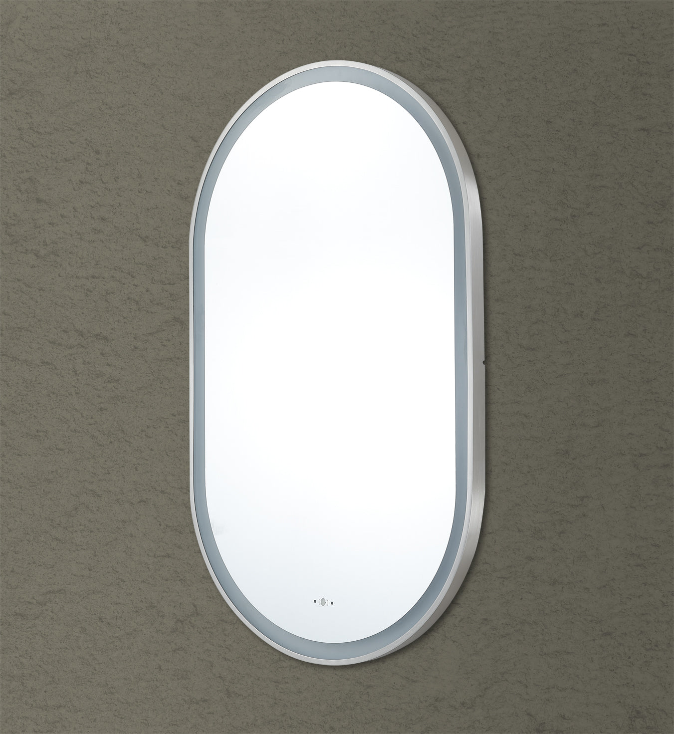 Olivia 450mm Oval Iron Framed LED Mirror
