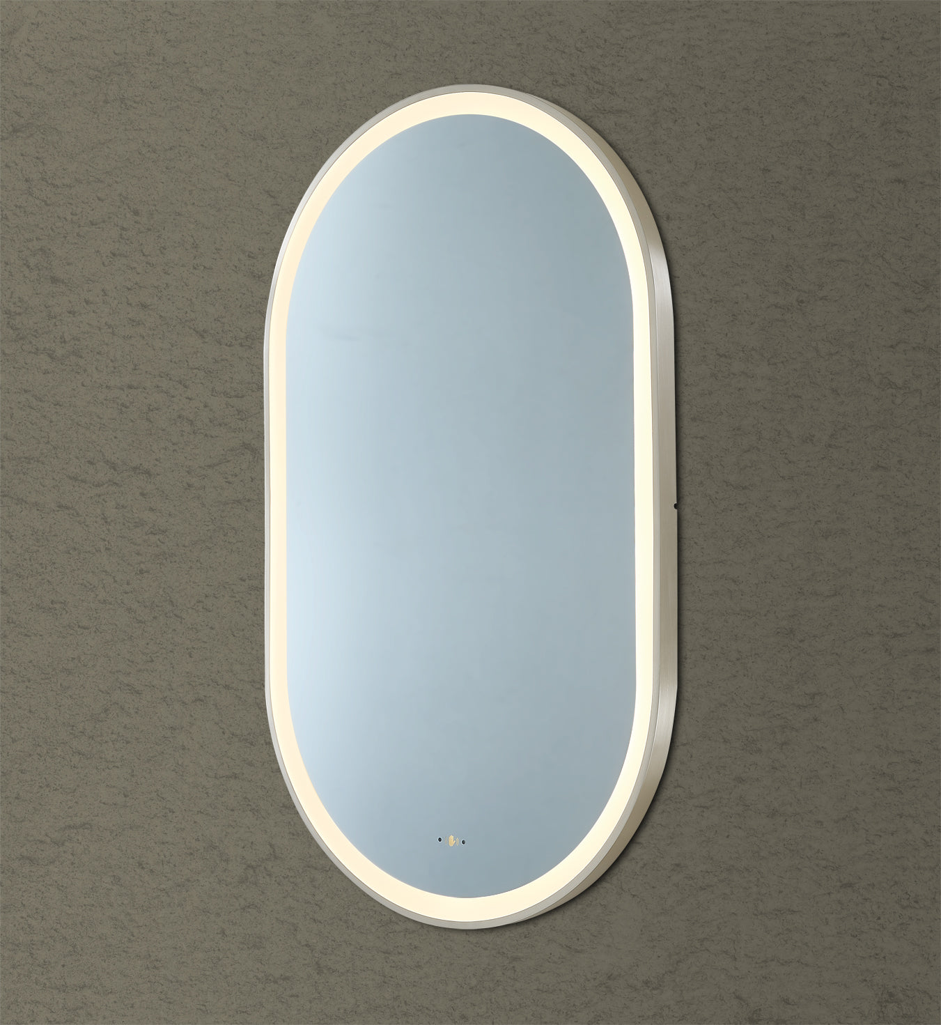 Olivia 450mm Oval Iron Framed LED Mirror