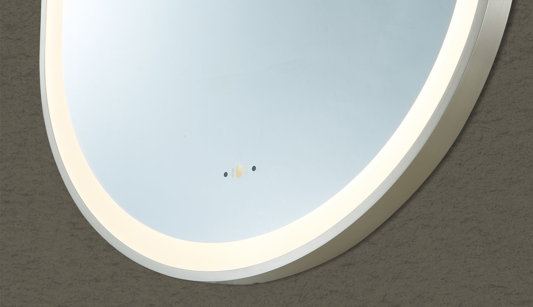 Olivia 450mm Oval Iron Framed LED Mirror