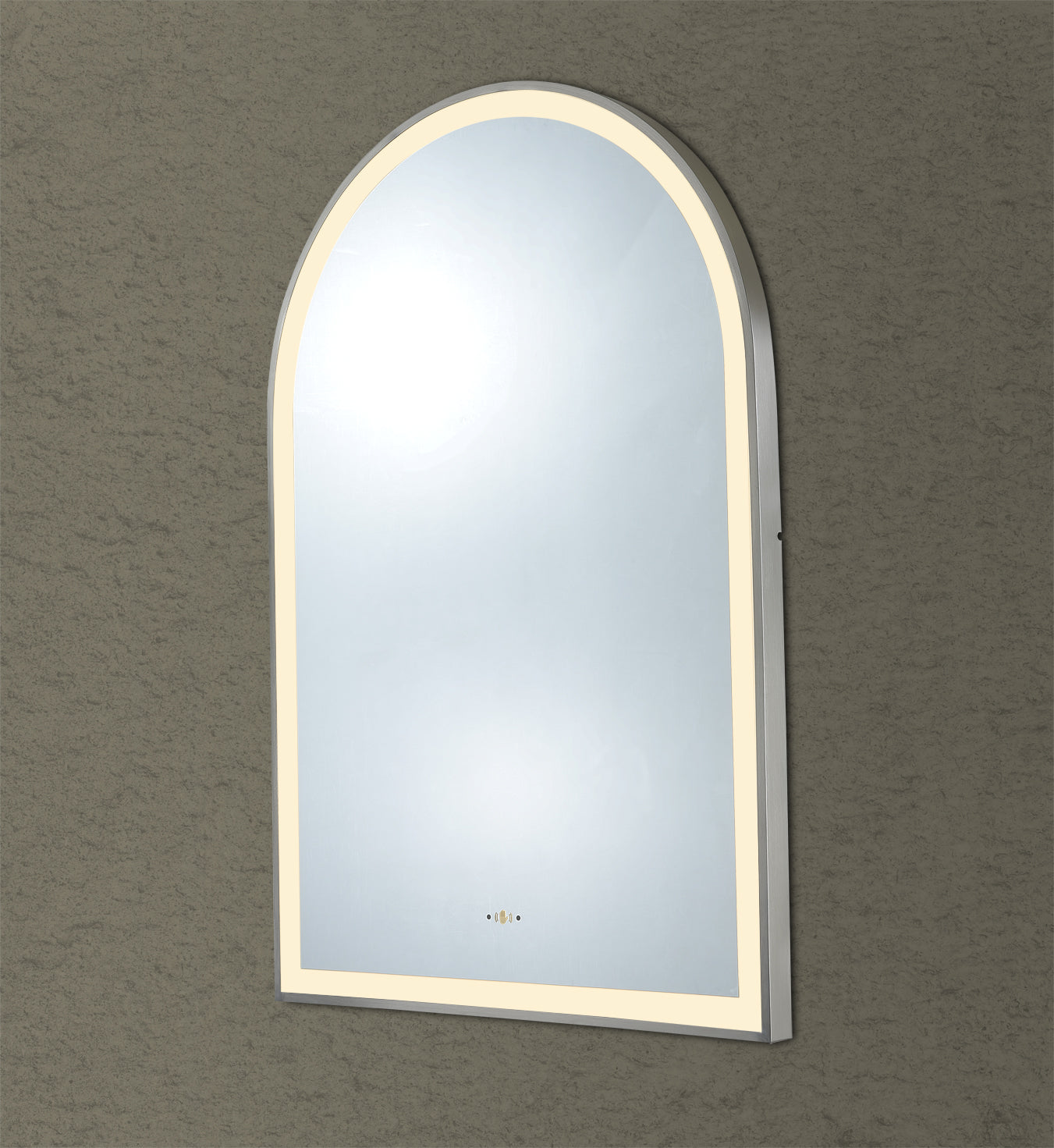 Aura 600mm Arch Iron Framed LED Mirror