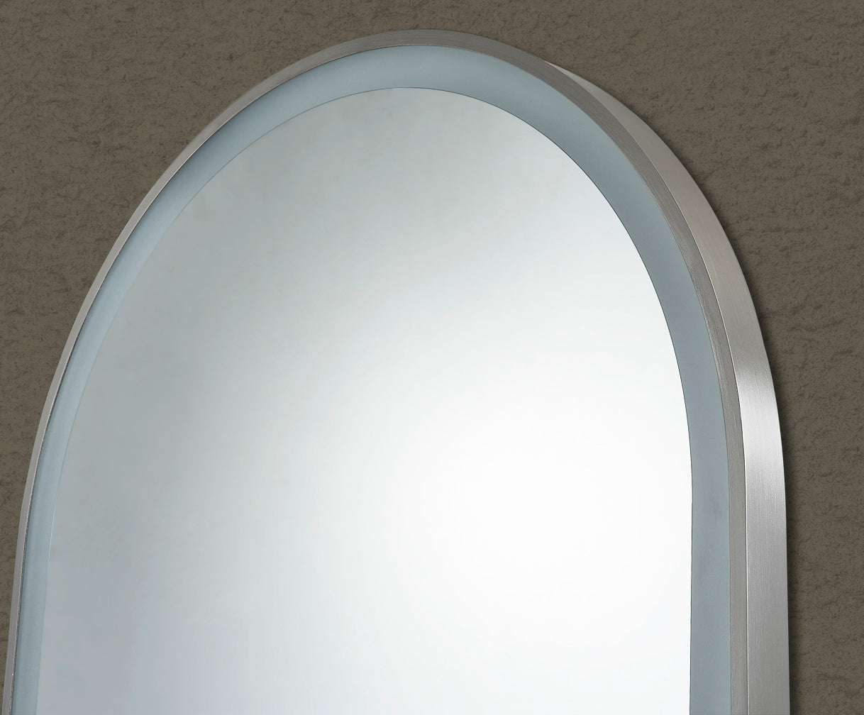 Aura 600mm Arch Iron Framed LED Mirror