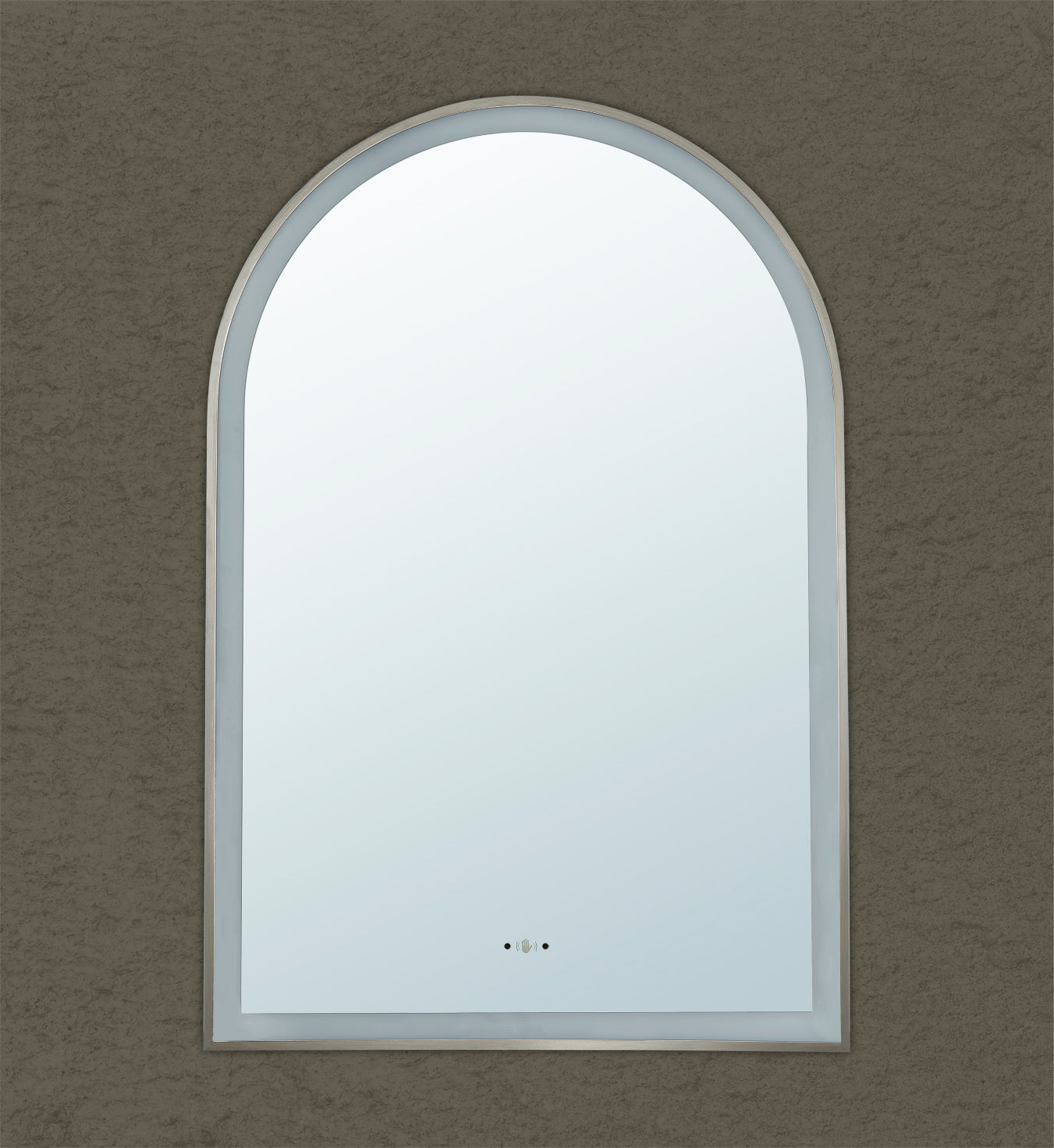 Aura 600mm Arch Iron Framed LED Mirror