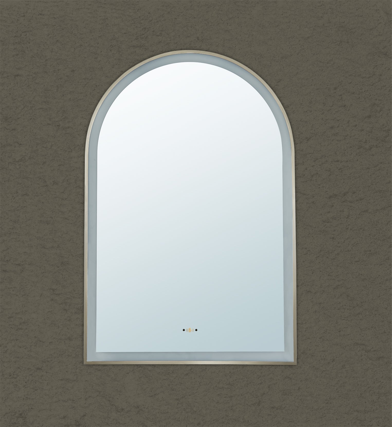 Aura 600mm Arch Iron Framed LED Mirror