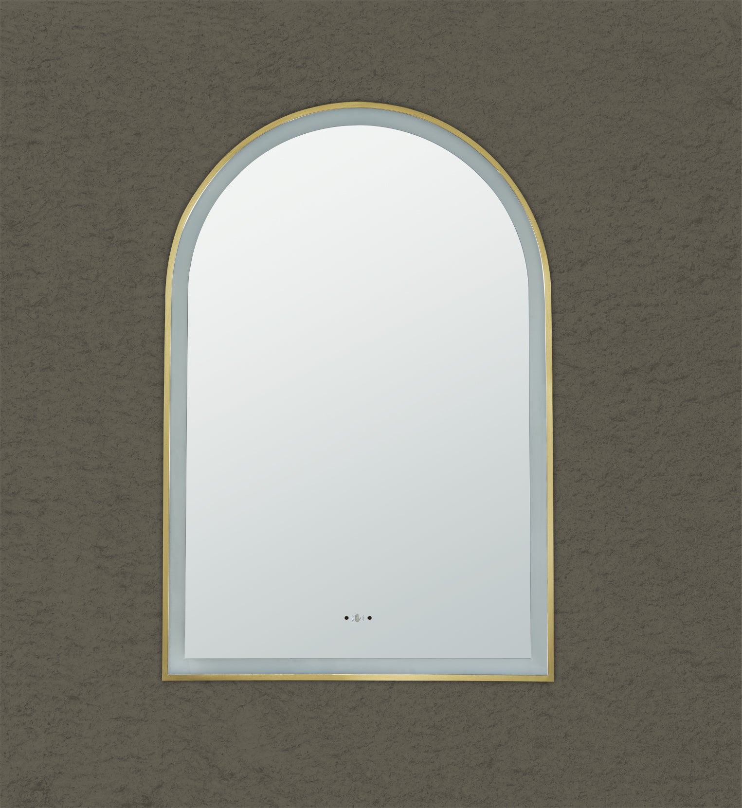 Aura 600mm Arch Iron Framed LED Mirror