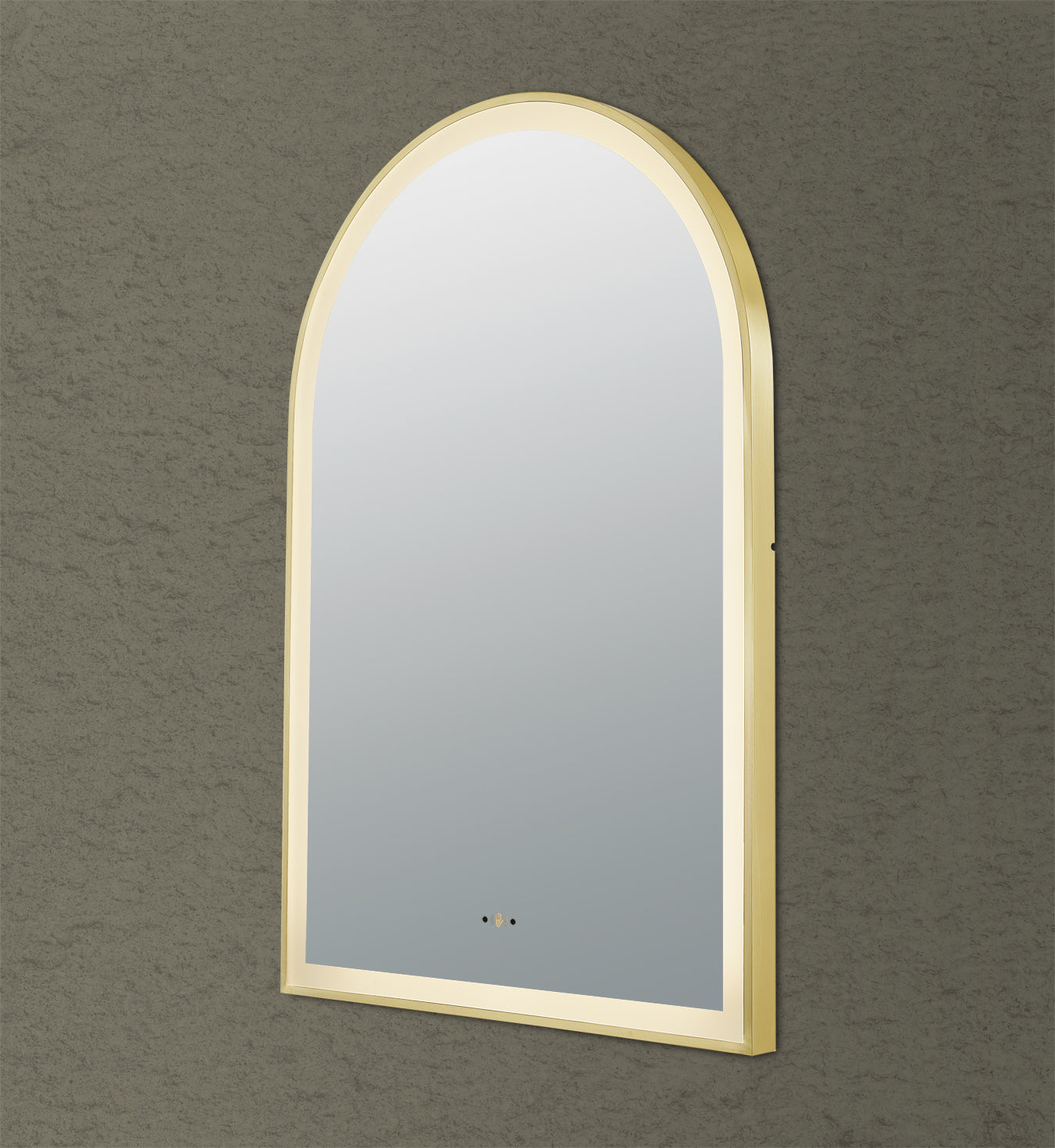 Aura 600mm Arch Iron Framed LED Mirror