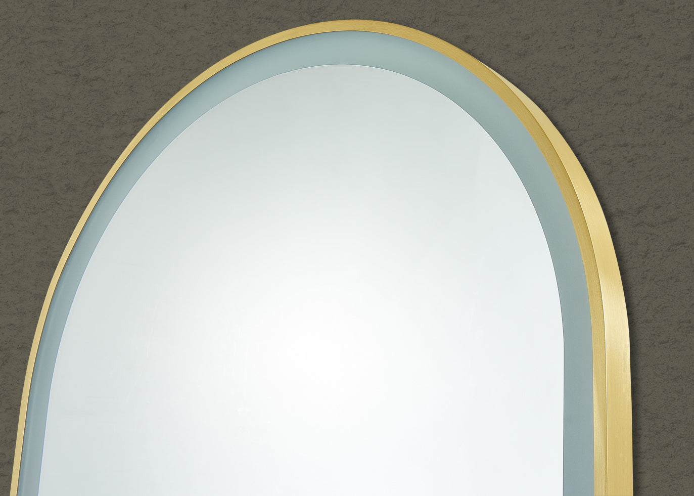 Aura 600mm Arch Iron Framed LED Mirror