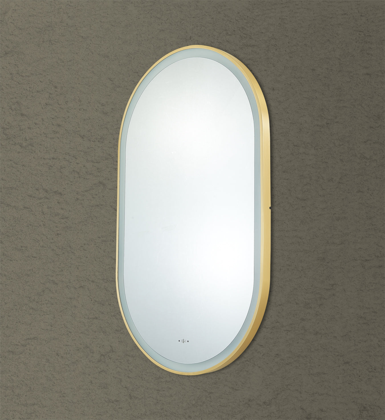 Olivia 450mm Oval Iron Framed LED Mirror