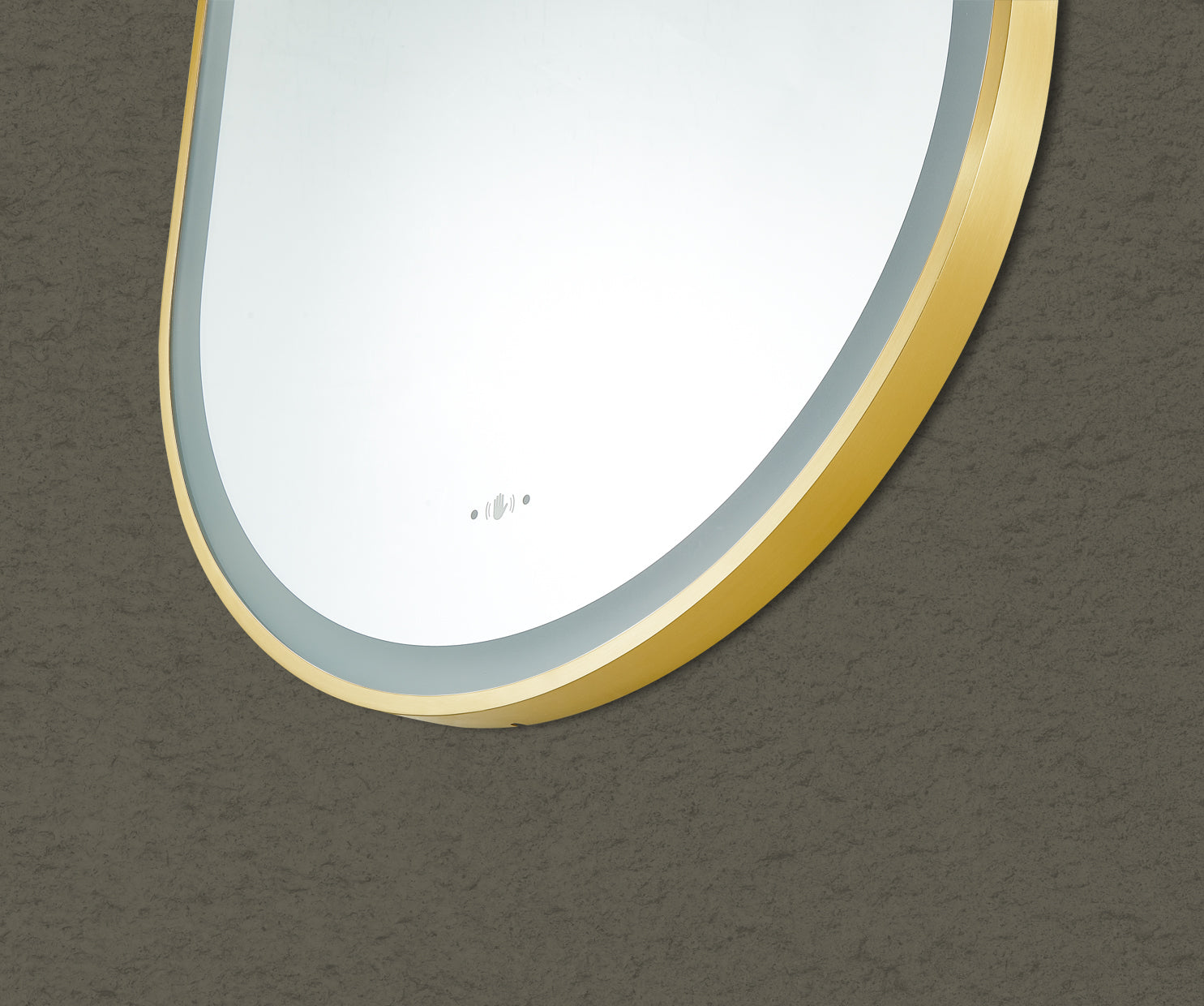Olivia 450mm Oval Iron Framed LED Mirror