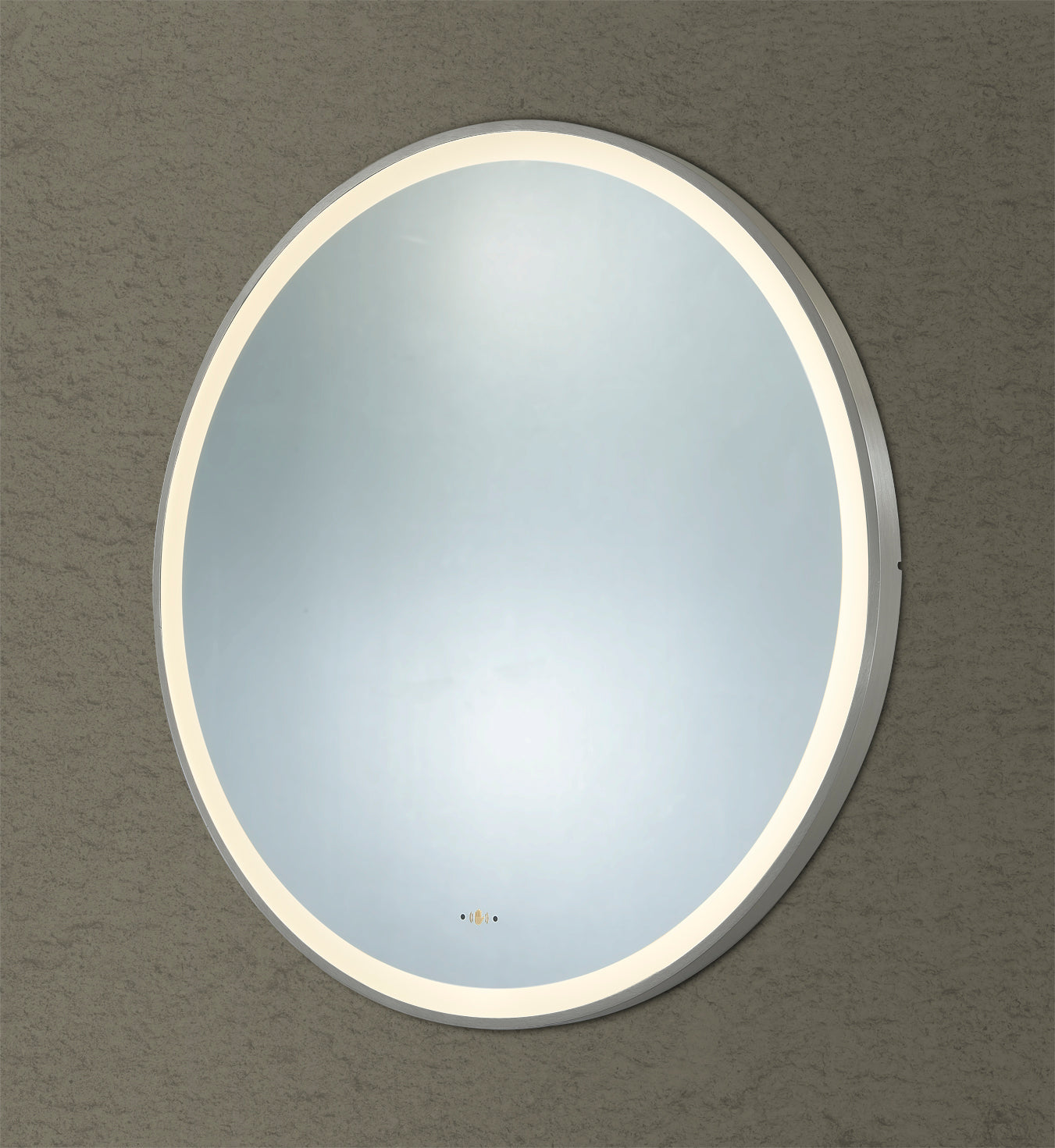 Luna 600mm Round Iron Framed LED Mirror