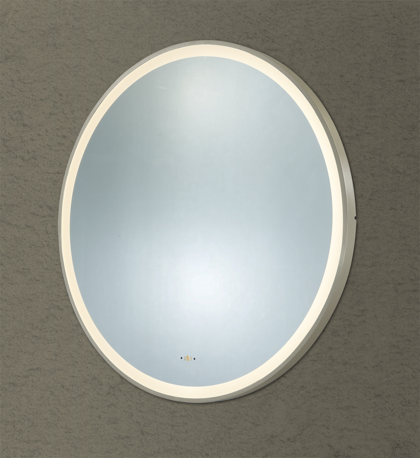 Luna 600mm Round Iron Framed LED Mirror