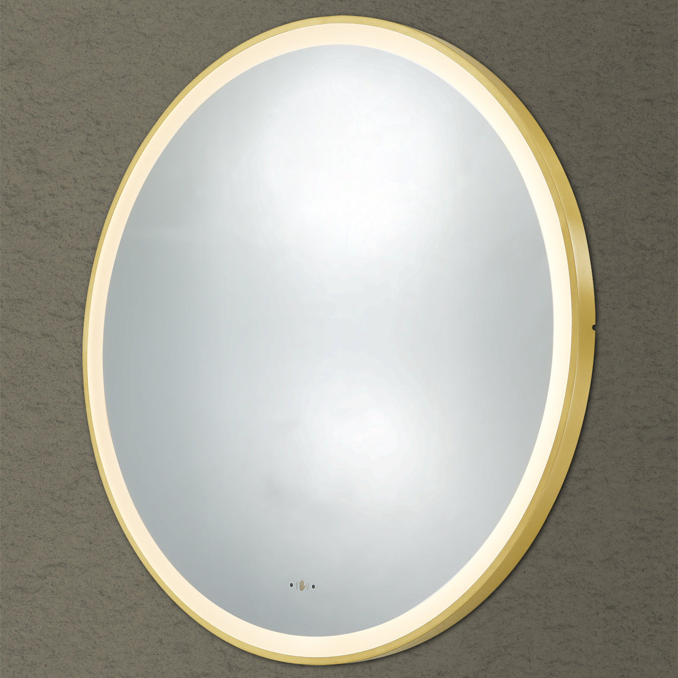 Luna 600mm Round Iron Framed LED Mirror