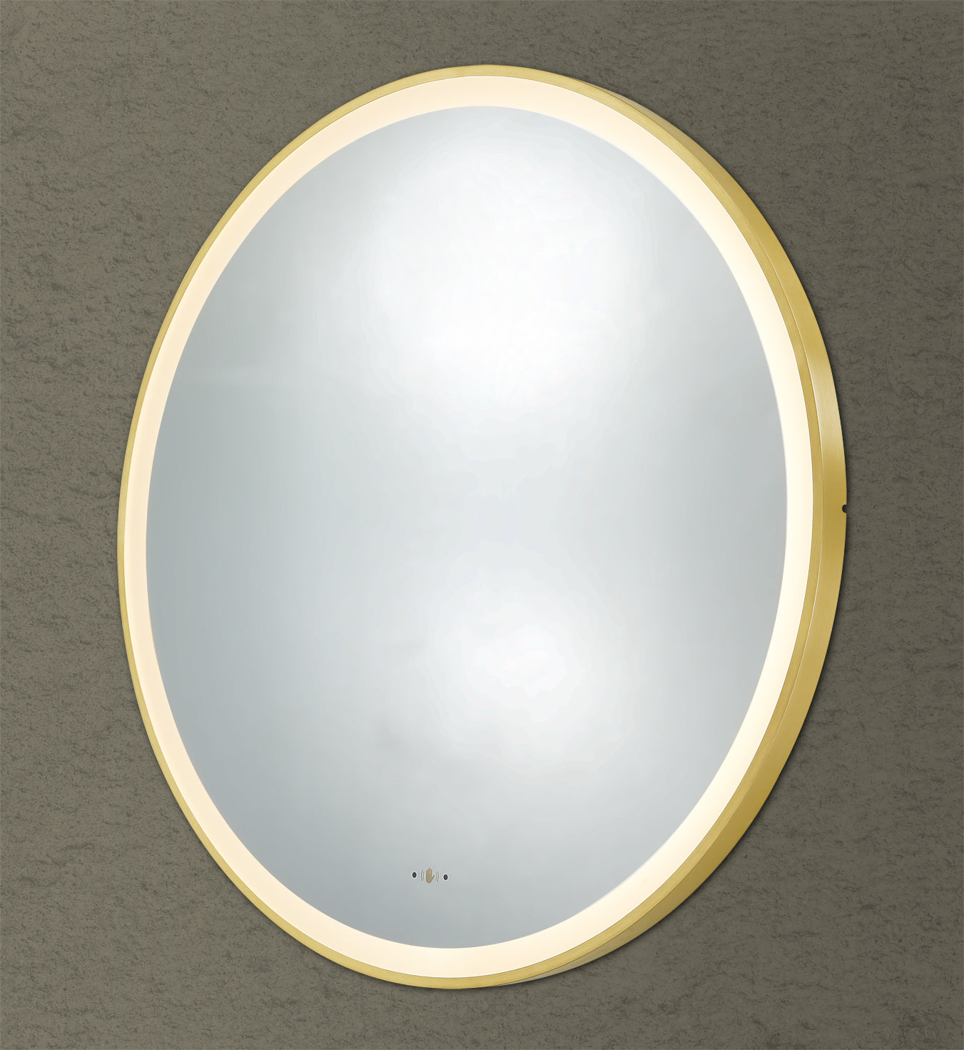 Luna 800mm Round Iron Framed LED Mirror