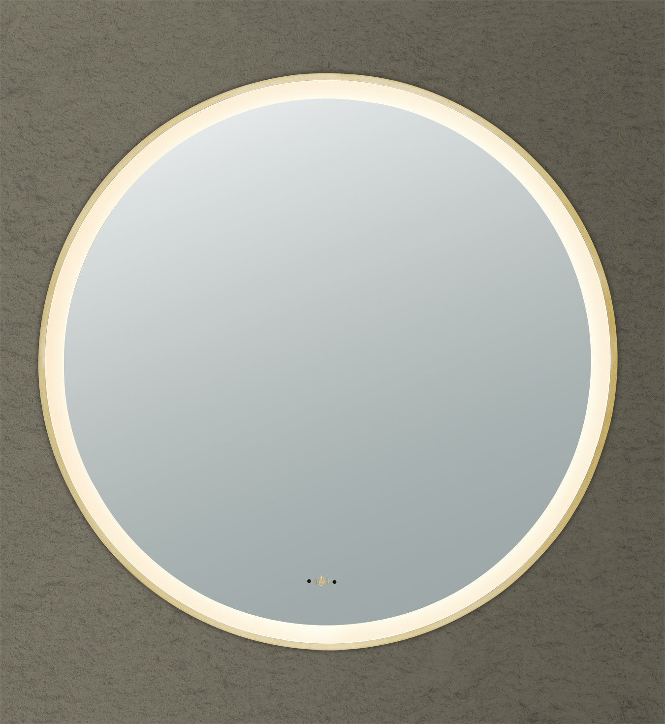 Luna 600mm Round Iron Framed LED Mirror