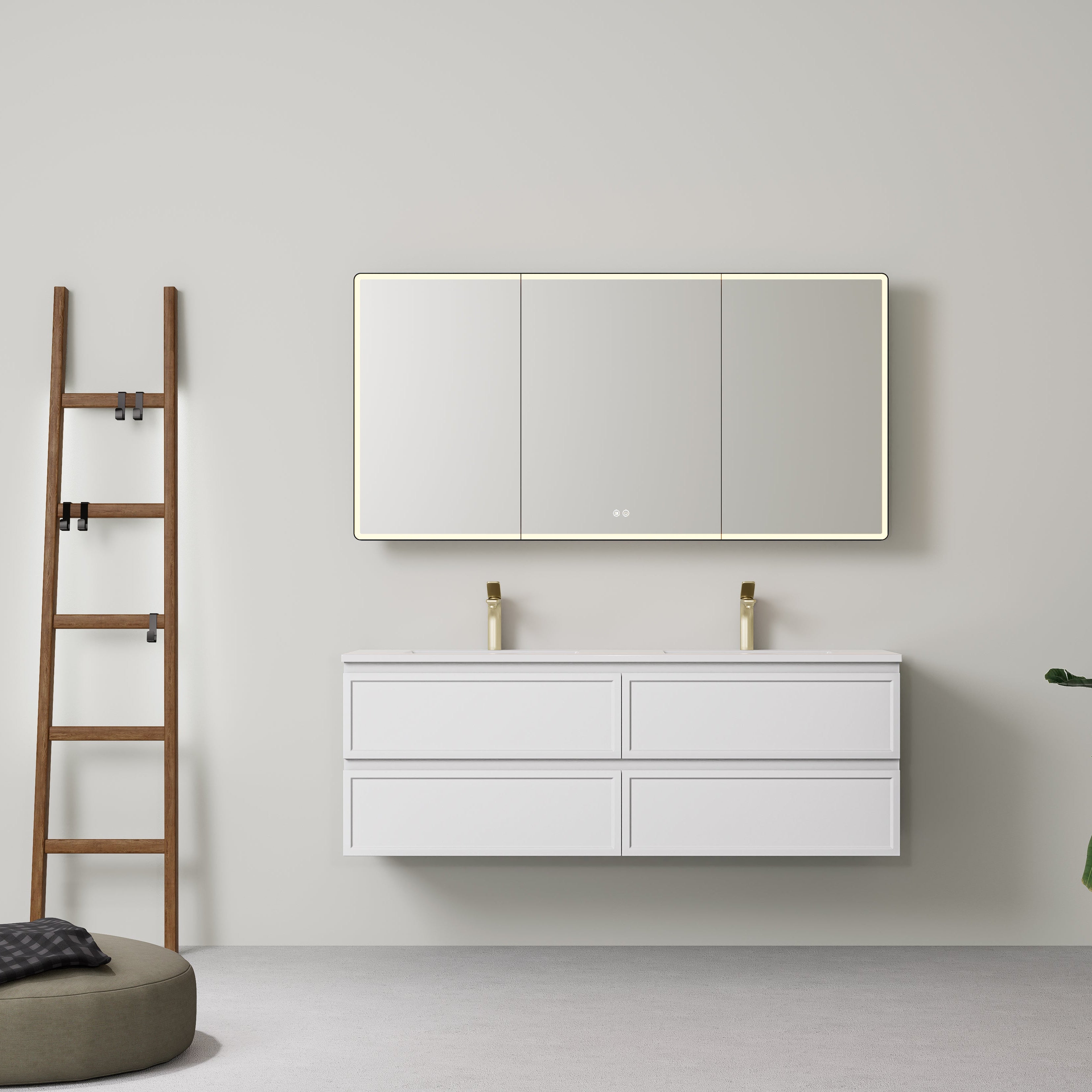 Hamilton Federation Prime Wall Hung PVC Cabinet Matte White