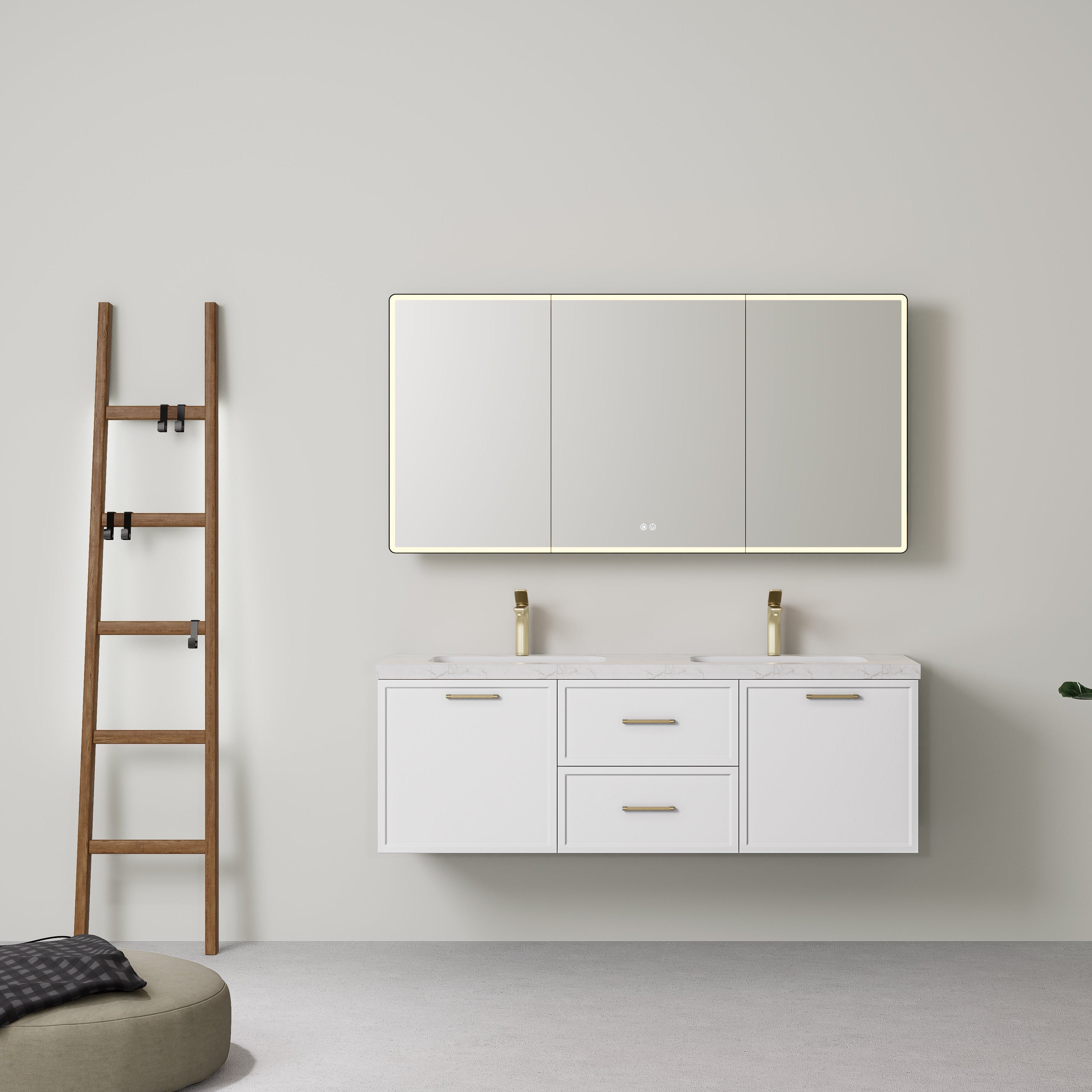 Kingsley Federation Wall Hung PVC Cabinet Matte White