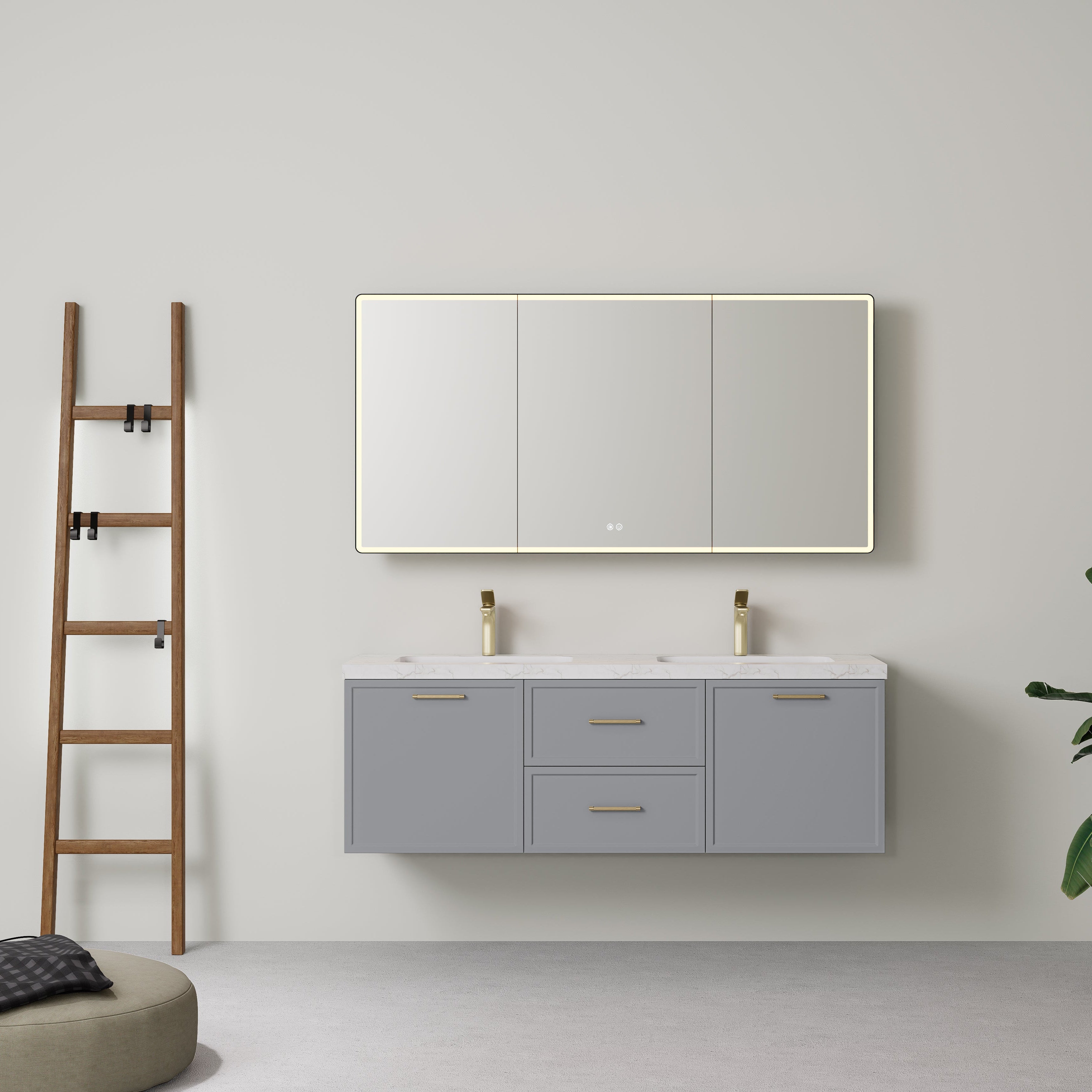 Kingsley Federation Wall Hung PVC Cabinet Matte Grey