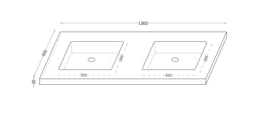 Carrara White Undermount Sintered Stone Top With Seamless Ceramic Basin Without Tap Hole